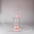 Hookah de vidro Shisha com luzes LED Mangueira de silicone sem capa de couro (ES-HS-001)